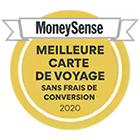 Meilleure carte de crédit voyage donnant droit à des points (sans frais de change) en 2020, selon MoneySense