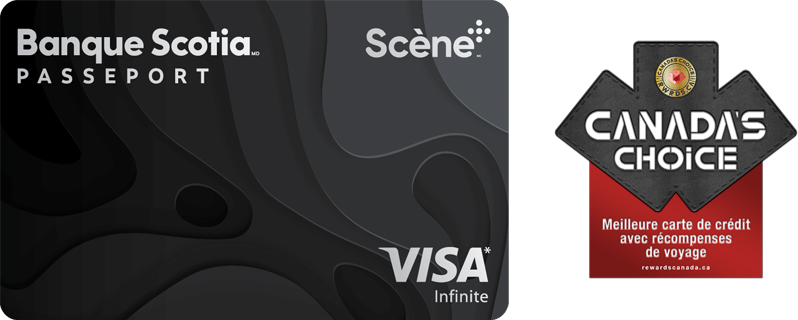 Carte Visa Infinite Passeport Banque Scotia - Scène+ - Meilleure carte de crédit avec récompenses de voyage, selon Rewards Canada