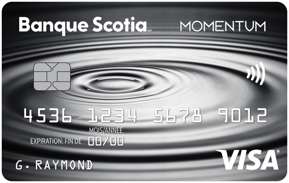 Carte Visa Momentum Scotia sans frais annuels