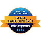 2024 Milesopedia Meilleure carte crédit Faible Taux Intérêt