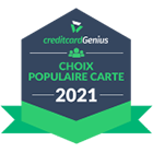 Choix populaire carte de crédit en 2021, selon creditcardGenius