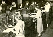 Women tellers, [1950].