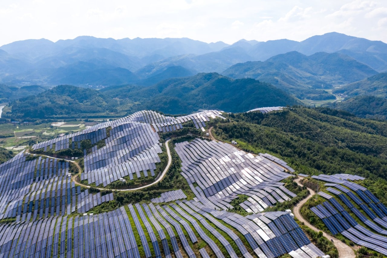 solar panel field