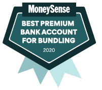 Badge: Voted 2020 Best Premium Bank Account for Bundling by MoneySense 