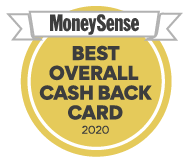 Badge: Winner of the 2020 MoneySense Best Overall Cash Back Card