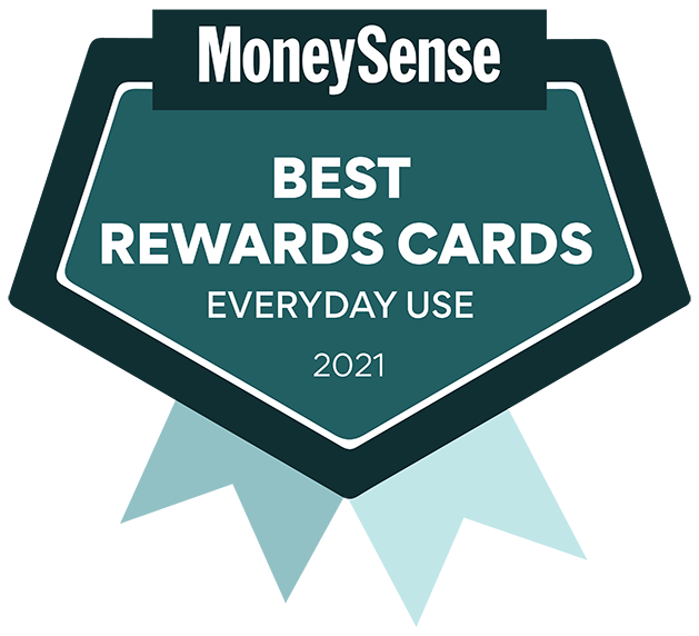 Badge: Winner of the 2021 MoneySense Best Rewards Cards (Everyday use)