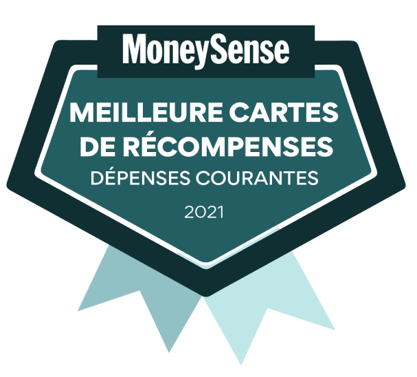  Insigne: Prix Meilleure cartes de récompenses (dépenses courantes) 2021, selon MoneySense