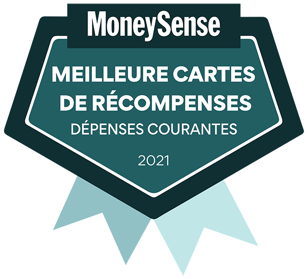  Insigne: Prix Meilleure cartes de récompenses (Dépenses courantes) 2021 par MoneySense