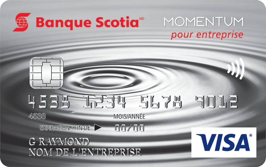 Carte Visa Momentum Scotia pour entreprise