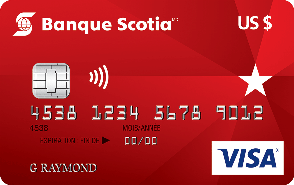 Carte Visa Banque Scotia en dollars US