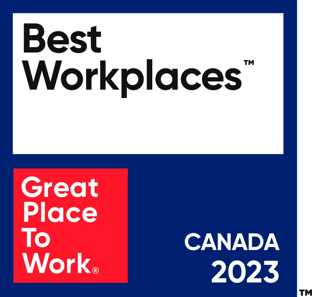 Best WorkplacesTM in Canada awarded by Great Place to Work® Institute