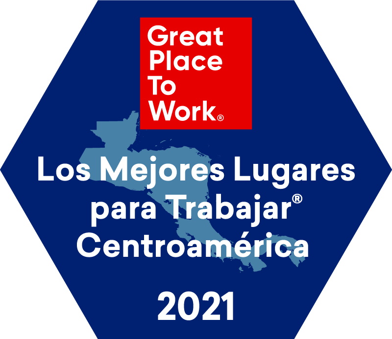 Best WorkplacesTM in Central America awarded by Great Place to Work® Institute