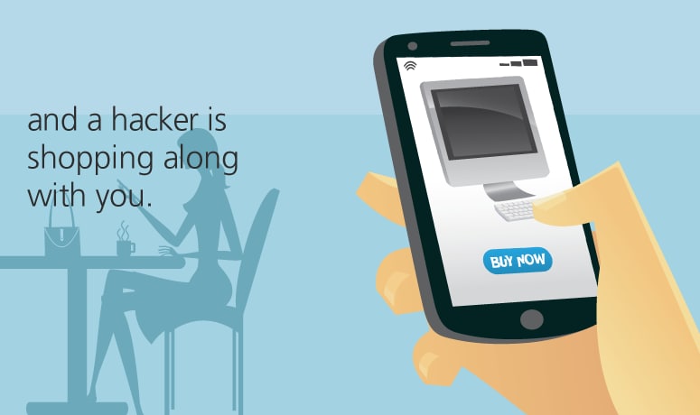 and a hacker is shopping along with you.